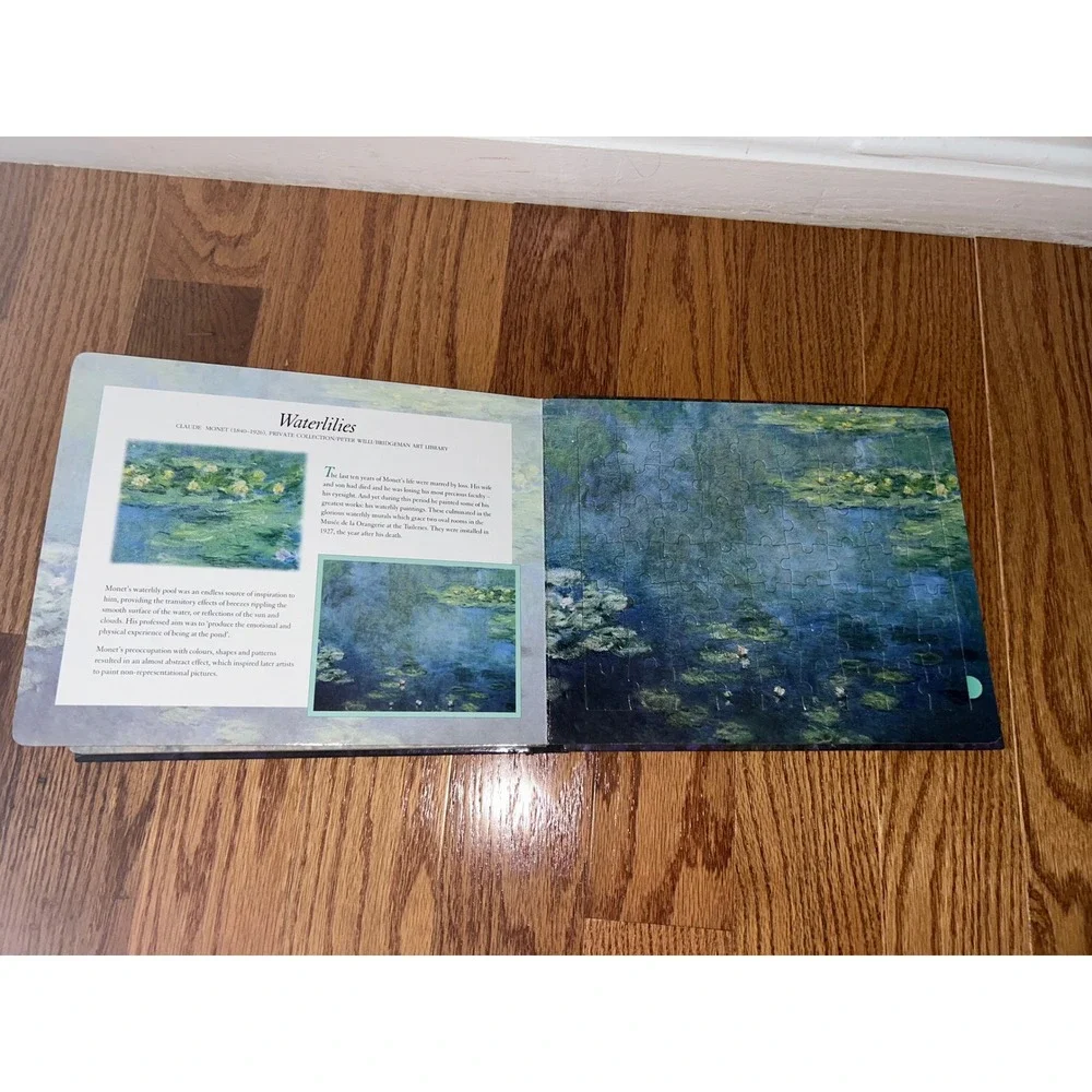 Claude Monet Jigsaw Book with Six 63-Piece Jigsaw Puzzles Impressionist Art